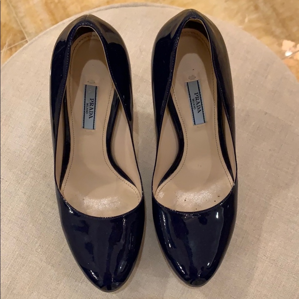 Prada Patent Leather Platform Pumps